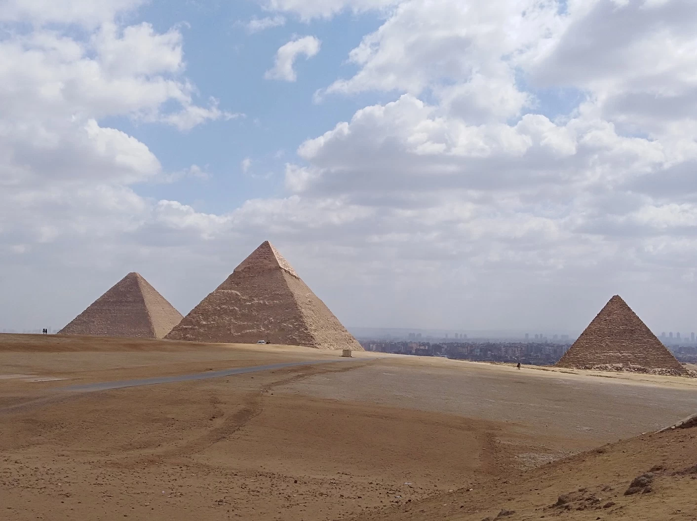 Giza pyramids area and step pyramid of Saqqara